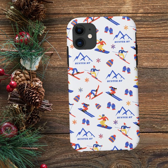 Coques Case-Mate iPhone Hunter Mountain New York Motif de snowboard (Hunter Mountain New York ski snowboard winter snow vacation christmas holidays iphone phone case)