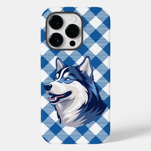 Coques Case-Mate iPhone Husky Howlers Husky Dog Power Logo bleu (Verso)