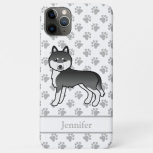 Case-Mate iPhone Case Husky Sibérien Noir Et Blanc Dessin Animé De Chien