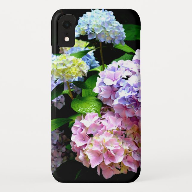 Coques Case-Mate iPhone Hydrangea garden, rose, bleu, purple floral (Dos)
