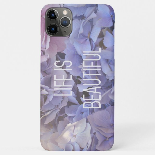 Coques Case-Mate iPhone Hydrangea Life Is Beautiful Purple Phone case (Dos)