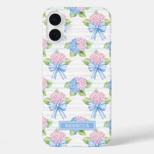 Coques iPhone 16 Plus Hydrangeas Bleues et Roses