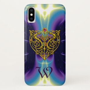 Coques Pour iPhone HYPER VALENTINE MONOGRAM rose Fuchsia violet