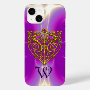 Coques Pour iPhone HYPER VALENTINE MONOGRAM rose Fuchsia violet