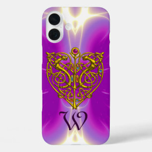 iPhone 16 Plus Case HYPER VALENTINE MONOGRAM rose Fuchsia violet