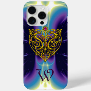 Coque iPhone 15 Pro Max HYPER VALENTINE MONOGRAM rose Fuchsia violet