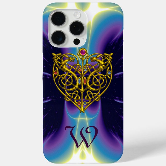 Coques Case-Mate iPhone HYPER VALENTINE MONOGRAM rose Fuchsia violet (Verso)