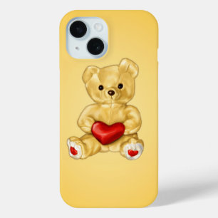Coque Pour iPhone 15 Hypnotiseur Ours Teddy Avec Coeur Mignonne