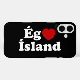 Coques iPhone 16 Plus I Heart (Love) Islande [Ég Elska Ísland] Islandais