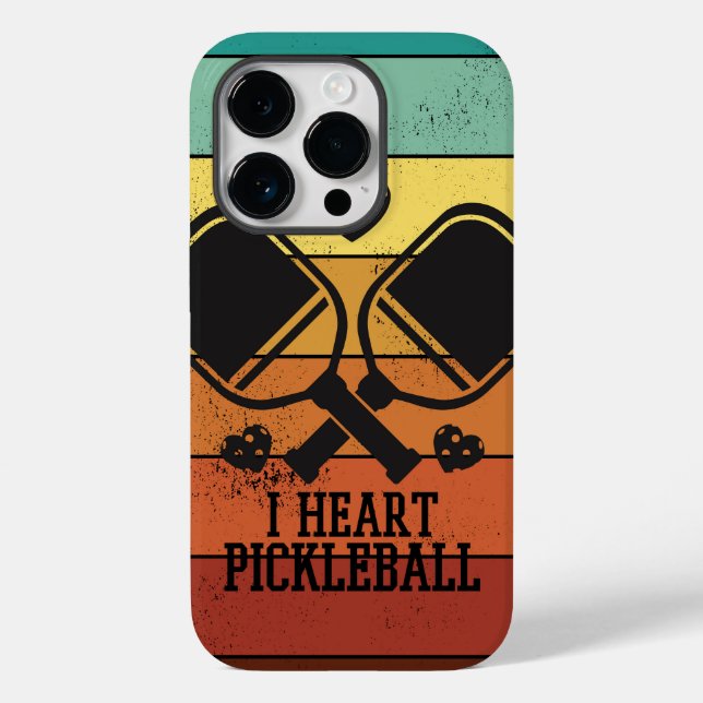 Coques Case-Mate iPhone I Heart Pickleball - Amusants Pickleball Design (Verso)