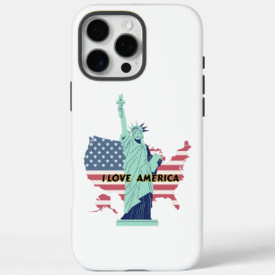 Coques iPhone 16 Pro Max I Love America - Liberty & Pride T-Shirt