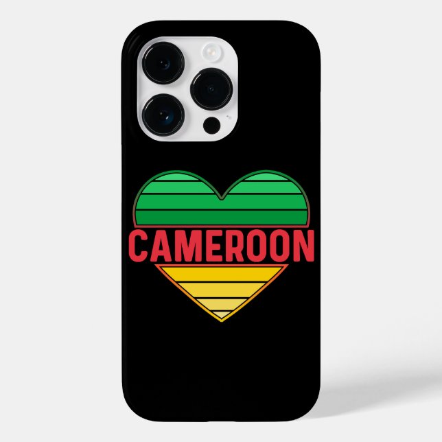 Coques Case-Mate iPhone I Love Cameroon, Coeur camerounais (Verso)