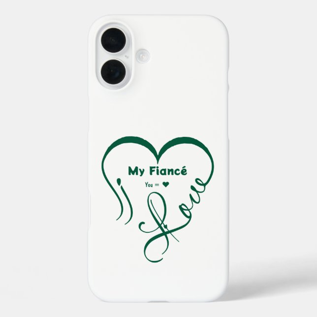 Coques Case-Mate iPhone I Love My Fiancé • You = ♥ 🫳🏻💍 (Verso)
