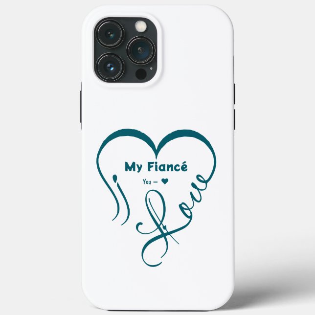 Coques Case-Mate iPhone I Love My Fiancé • You = ♥ 🫳🏻💍 (Verso)