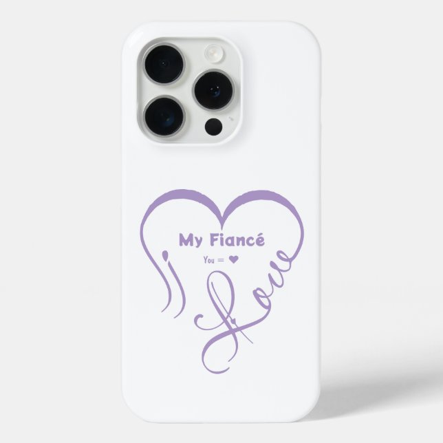 Coques Case-Mate iPhone I Love My Fiancé • You = ♥ 🫳🏻💍 (Verso)