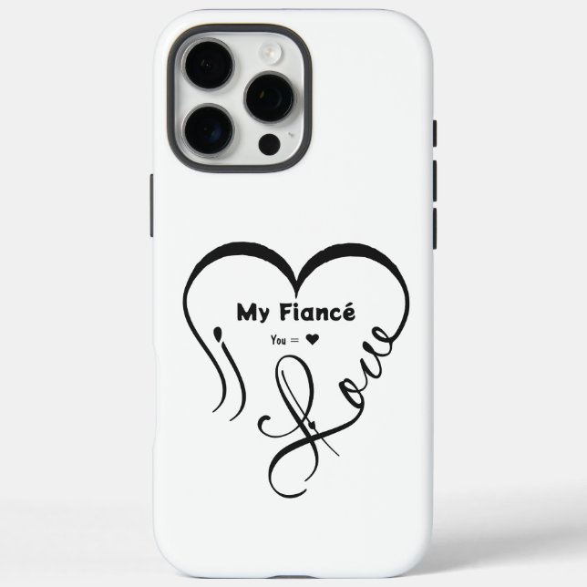 Coques Case-Mate iPhone I Love My Fiancé • You = ♥ 🫳🏻💍 (Verso)