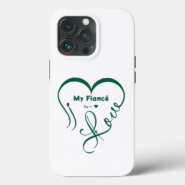 Coques Case-Mate iPhone I Love My Fiancé • You = ♥ 🫳🏻💍 (Verso)