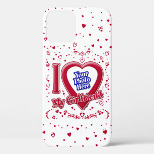 Case-Mate iPhone Case I Love My Girlfriend Photo Coeurs rouges