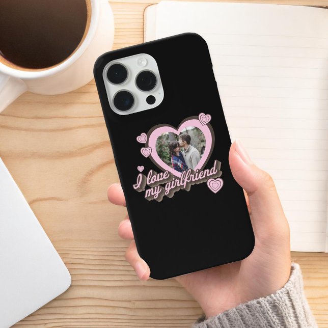 Coques Case-Mate iPhone I Love My Girlfriend Photo personnalisée (Créateur téléchargé)