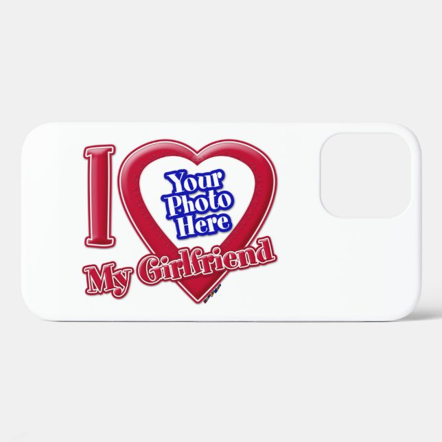 Coques Case-Mate iPhone I Love My Girlfriend Photo Red Heart (Verso (horizontal))