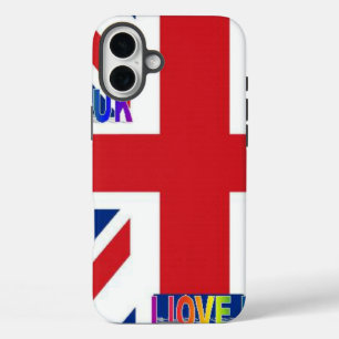 Coques iPhone 16 Plus I Love UK Art Print