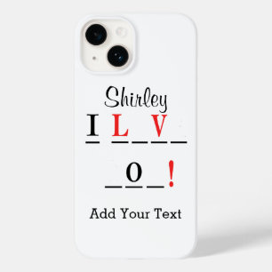 Coque Pour iPhone 14 I Love You-Hangman Style par Shirley Taylor