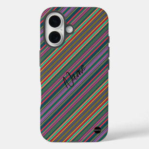 Coque Pour iPhone 16 I phone Case Vertical Neon Colors HAMbWG