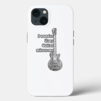 I wonder if my guitar misses me. Black and white