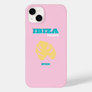 Coque Pour iPhone 14 Plus Ibiza, Espagne Travel Art, Preppy, Rose