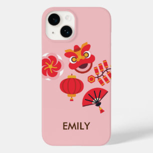 Coque Pour iPhone 14 Icônes chinoises du Nouvel An personnalisées Fleur