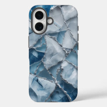 Icy Elegance Frosted Marble Phone Boîtier Design