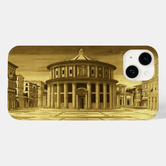 Coques Case-Mate iPhone IDÉAL VILLE Renaissance Architecte, Jaune d'or (Verso (horizontal))