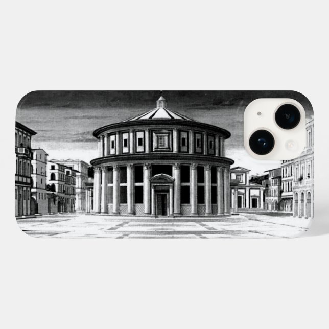 Coques Case-Mate iPhone IDÉAL VILLE Renaissance Architecture Noir Blanc (Verso (horizontal))