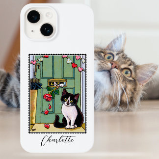 Coque Pour iPhone 14 Il doit être amour Cute Cat Nom personnalisé