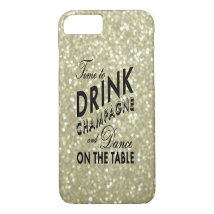 Case-Mate iPhone Case Il est temps de boire du champagne sur Gold iPhone