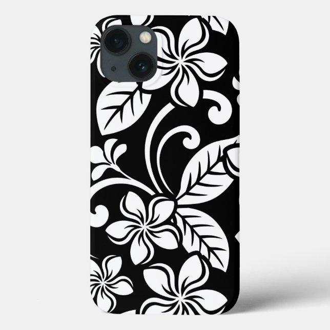 COQUES Case-Mate iPhone ÎLE PLUMERIA (NOIR) (Verso)