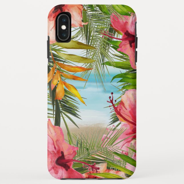 Coques Case-Mate iPhone Ile tropicale Paradis Hibiscus Fleurs (Dos)
