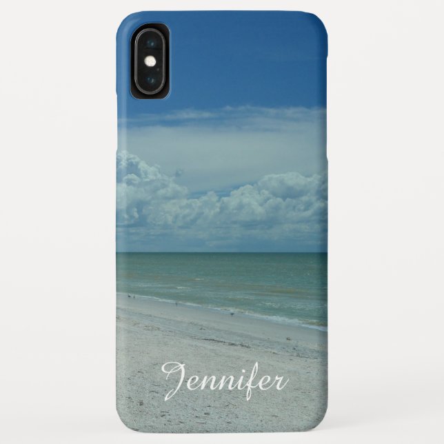 Coques Case-Mate iPhone Île tropicale personnalisée Belle plage Aqua (Dos)