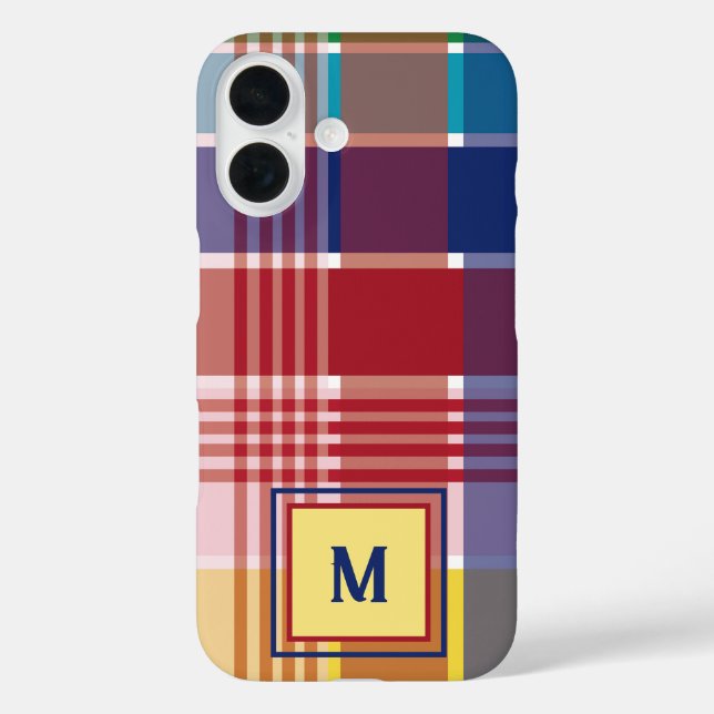 Coques Case-Mate iPhone Îles Vierges américaines Madras Monogramme Personn (Verso)