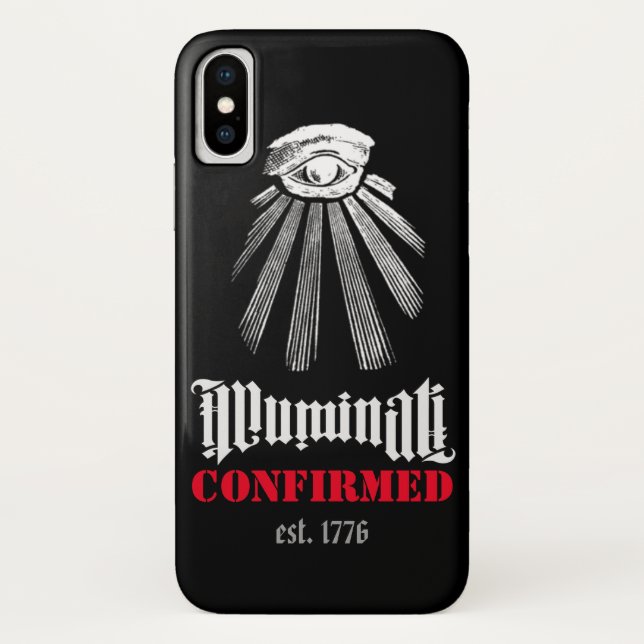 Coques Case-Mate iPhone Illuminati a confirmé le noir - cas d'Iphone X (Dos)