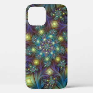 Case-Mate iPhone Case Illuminé Abstrait brillant Turquoise violet Fracta