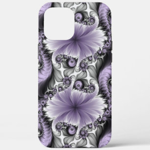Case-Mate iPhone Case Illusion de lilas, art abstrait floral fractal fan