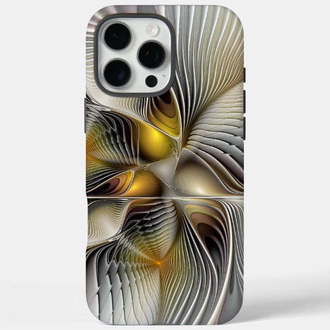 Coques Case-Mate iPhone Illusion d'optique abstrait 3D fractal avec profon (Verso)