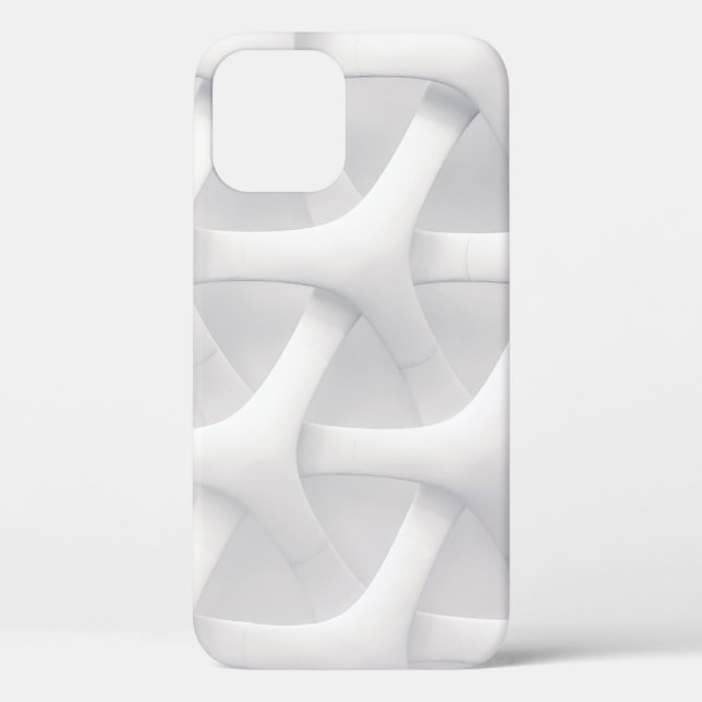 Coques Case-Mate iPhone Illusion d'optique blanche et grise (Verso)