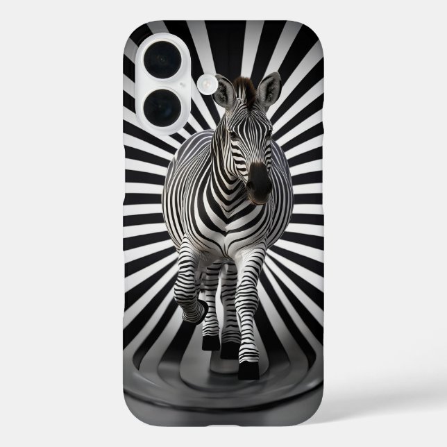 Coques Case-Mate iPhone Illusion en noir et blanc Zebra (Verso)