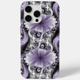 Coque iPhone 15 Pro Max Illusion Lilac Abstrait Floral Fractal Art Imagina