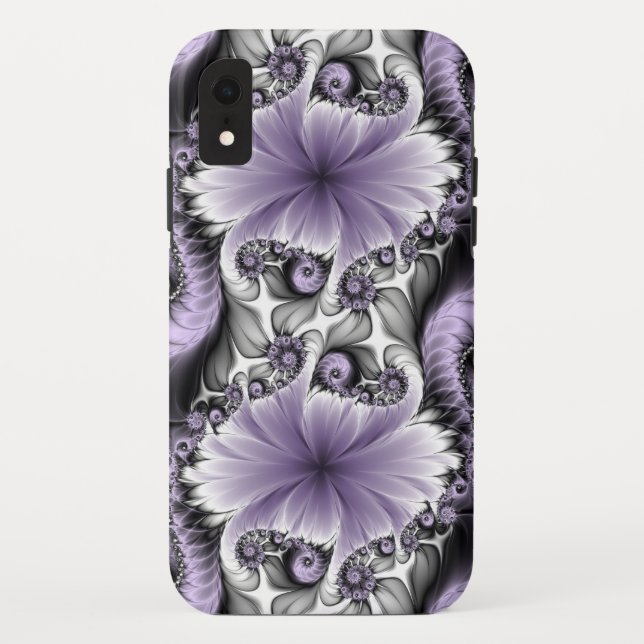Coques Case-Mate iPhone Illusion Lilac Abstrait Floral Fractal Art Imagina (Dos)