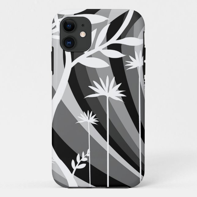 Coques Case-Mate iPhone Illustration botanique noire et blanche Arrière in (Dos)
