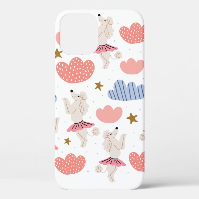 Coques Case-Mate iPhone Illustration circulaire avec de mignons chiens de  (Verso)