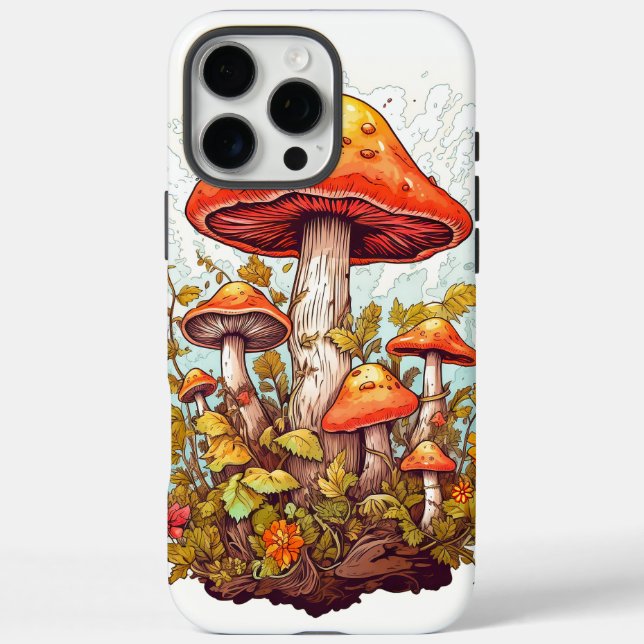 Coques Case-Mate iPhone Illustration créative de la forêt de champignons (Verso)